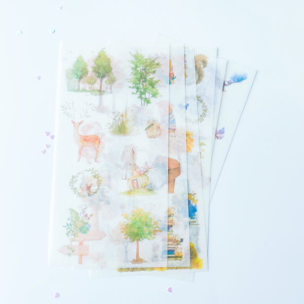 Washi Sticker Sheet set - little forest