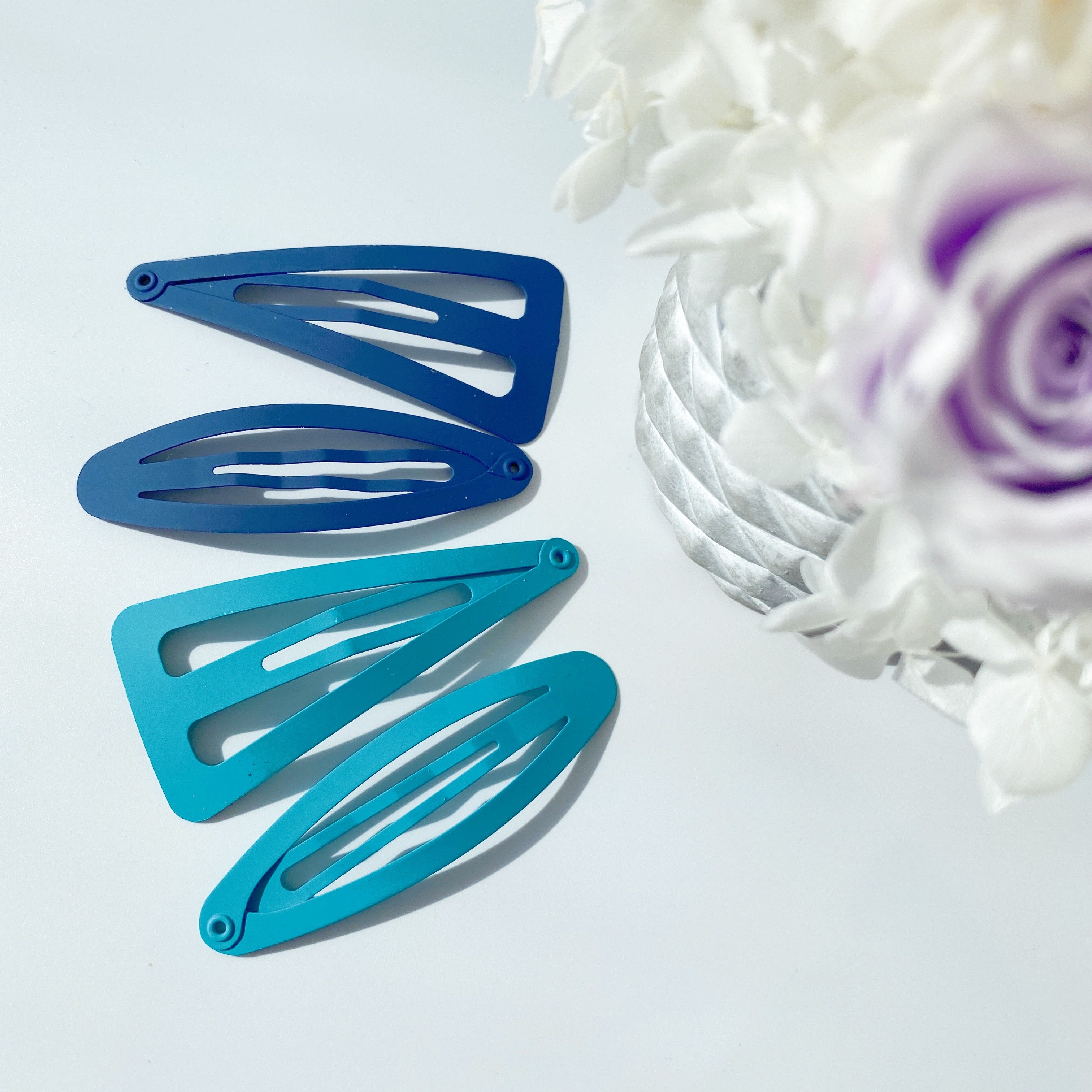 7cm Matte Snap Hair Clips – 4pcs Set